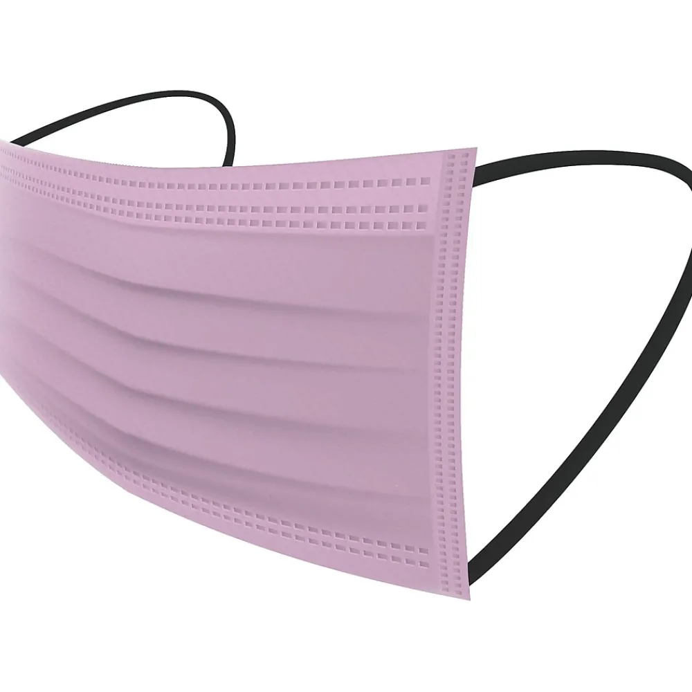 WeCare Disposable Face Masks, Kids, Assorted Violet Tones, 50/Pack (WMN100138)