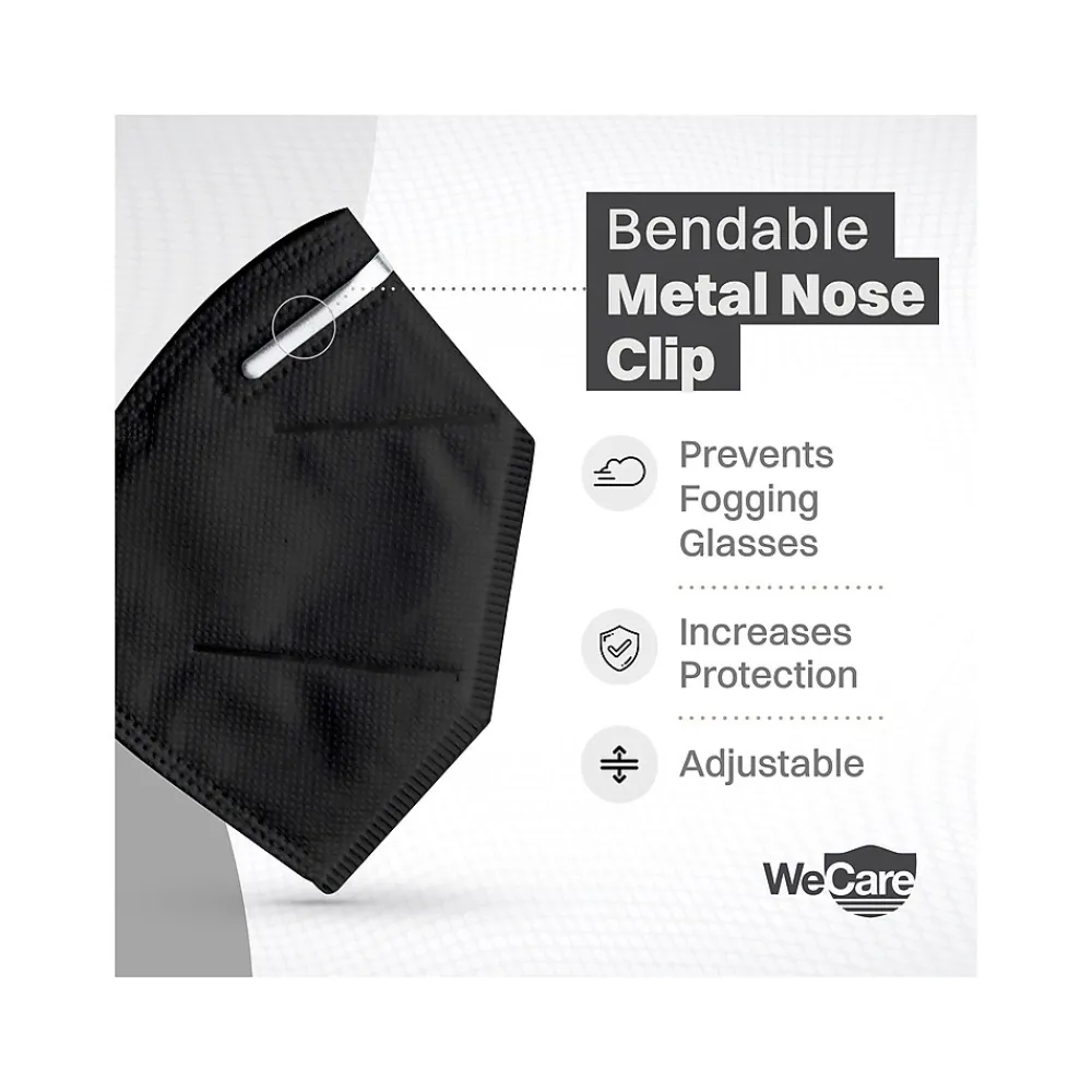 Disposable KN95 Face Mask, Adult, Black, 20 Masks/Box, 50 Boxes/Pack (TBN202937)<WeCare Online