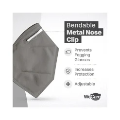 Disposable KN95 Face Mask, Adult, Dark Gray, 20 Masks/Box, 50 Boxes/Pack (TBN203231)<WeCare Sale