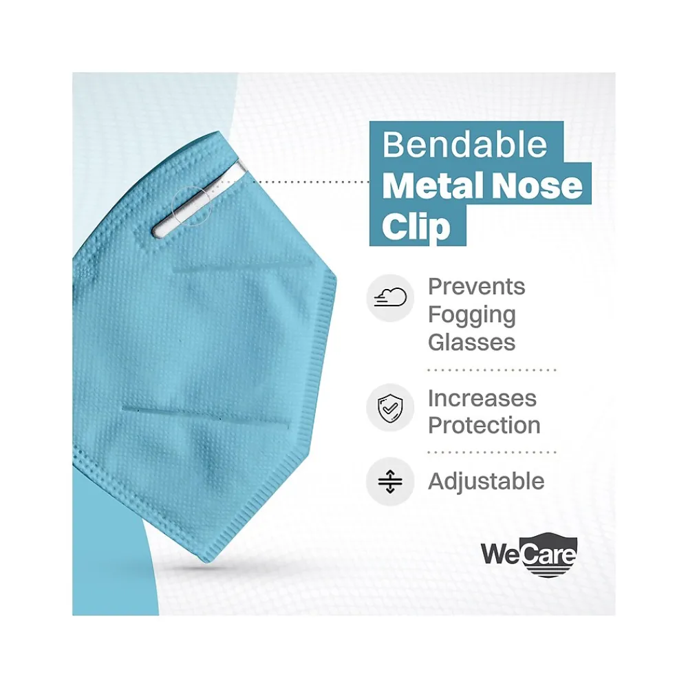 Disposable KN95 Face Mask, Adult, Blue, 20 Masks/Box, 50 Boxes/Pack (TBN203230)<WeCare Discount