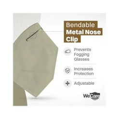 WeCare Earth Tones Disposable KN95 Fabric Face Masks, One Size, Assorted Colors, 20/Pack, 50 Packs/Carton (TBN203262)