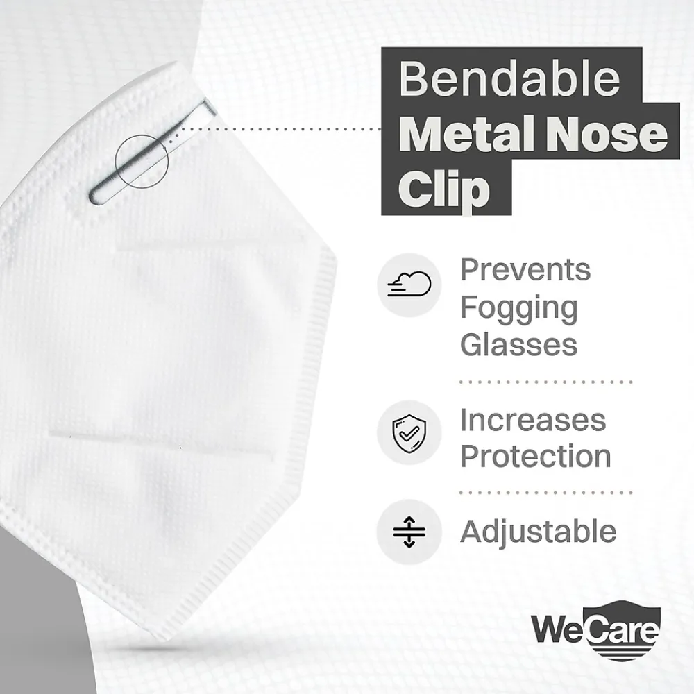 WeCare KN95 Disposable Face Mask, Adult, White, 20/Pack (WMN100002)