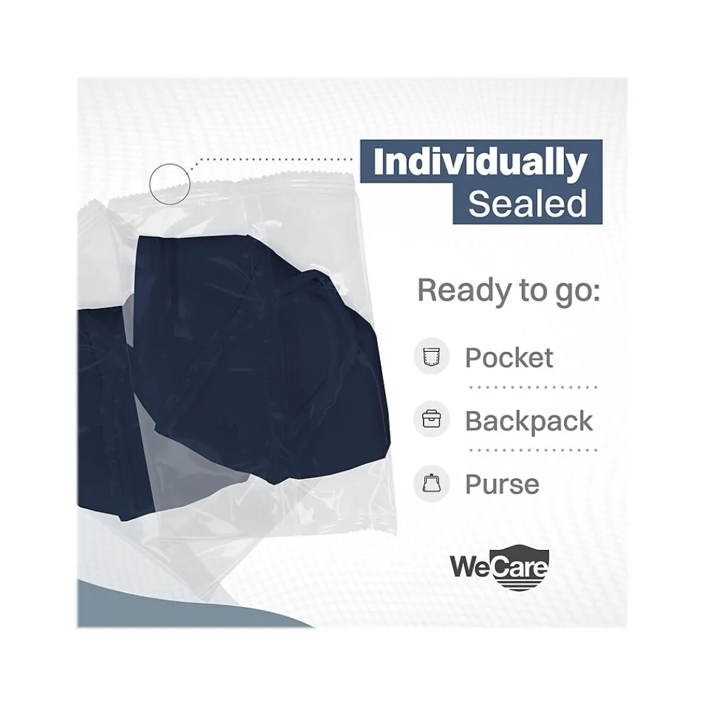 WeCare Ocean Tones Disposable KN95 Fabric Face Masks, One Size, Assorted Colors, 20/Pack, 50 Packs/Carton (TBN203261)