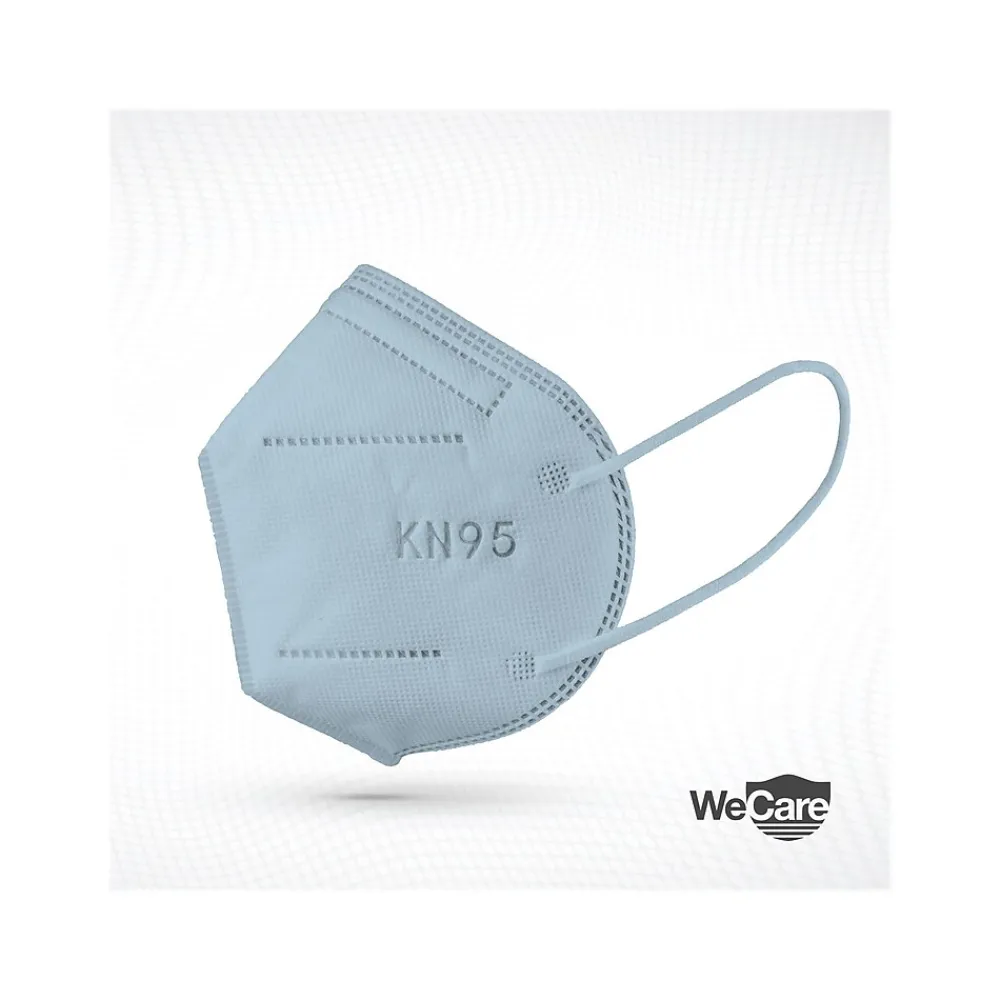 WeCare Ocean Tones Disposable KN95 Fabric Face Masks, One Size, Assorted Colors, 20/Pack, 3 Packs/Carton (TBN203257)