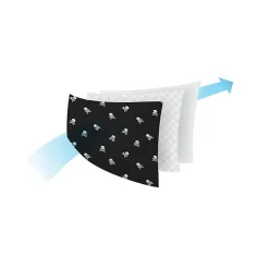 WeCare 3-ply Disposable Face Mask, Individually Wrapped, Adult, Black Skull Bones, 50/Box (WMN100096)