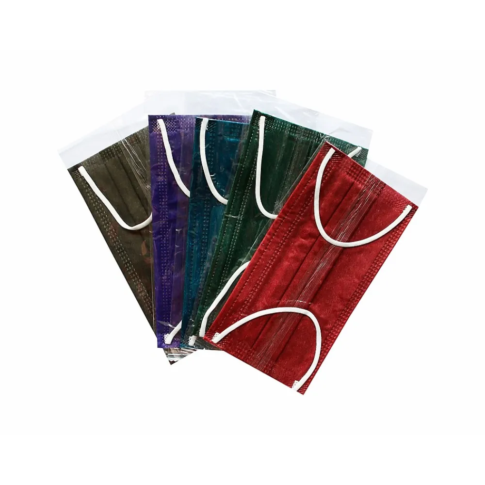 WeCare 3-ply Disposable Face Mask, Kids, Assorted Jewel Tones, 50/Box (WMN100095)