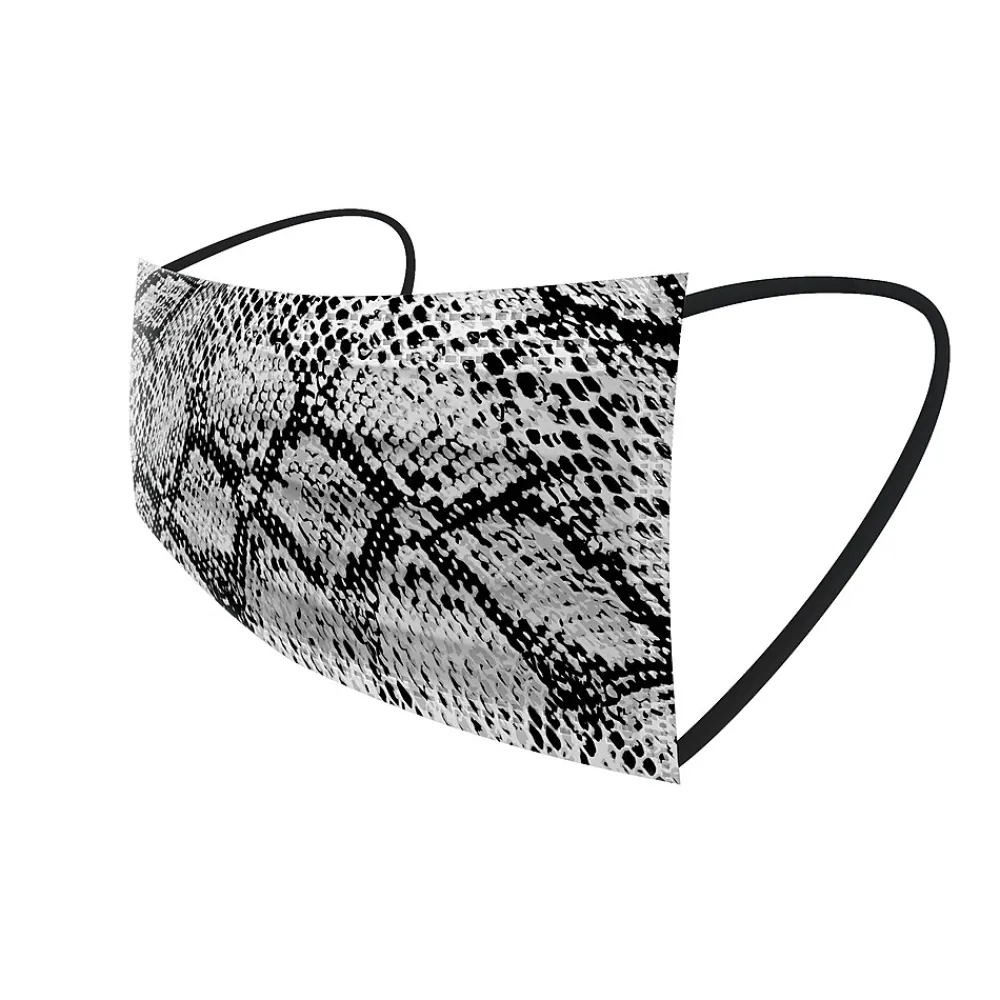 WeCare 3-ply Disposable Face Masks, Kids, Assorted Snakeskin, 50/Box (WMN100105)