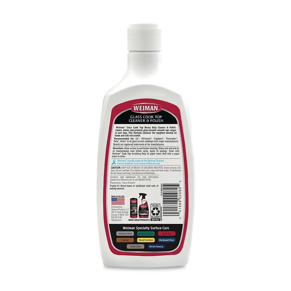 Glass Cook Top Cleaner and Polish, 20 oz, 6/Carton (WMN137)<Weiman Discount