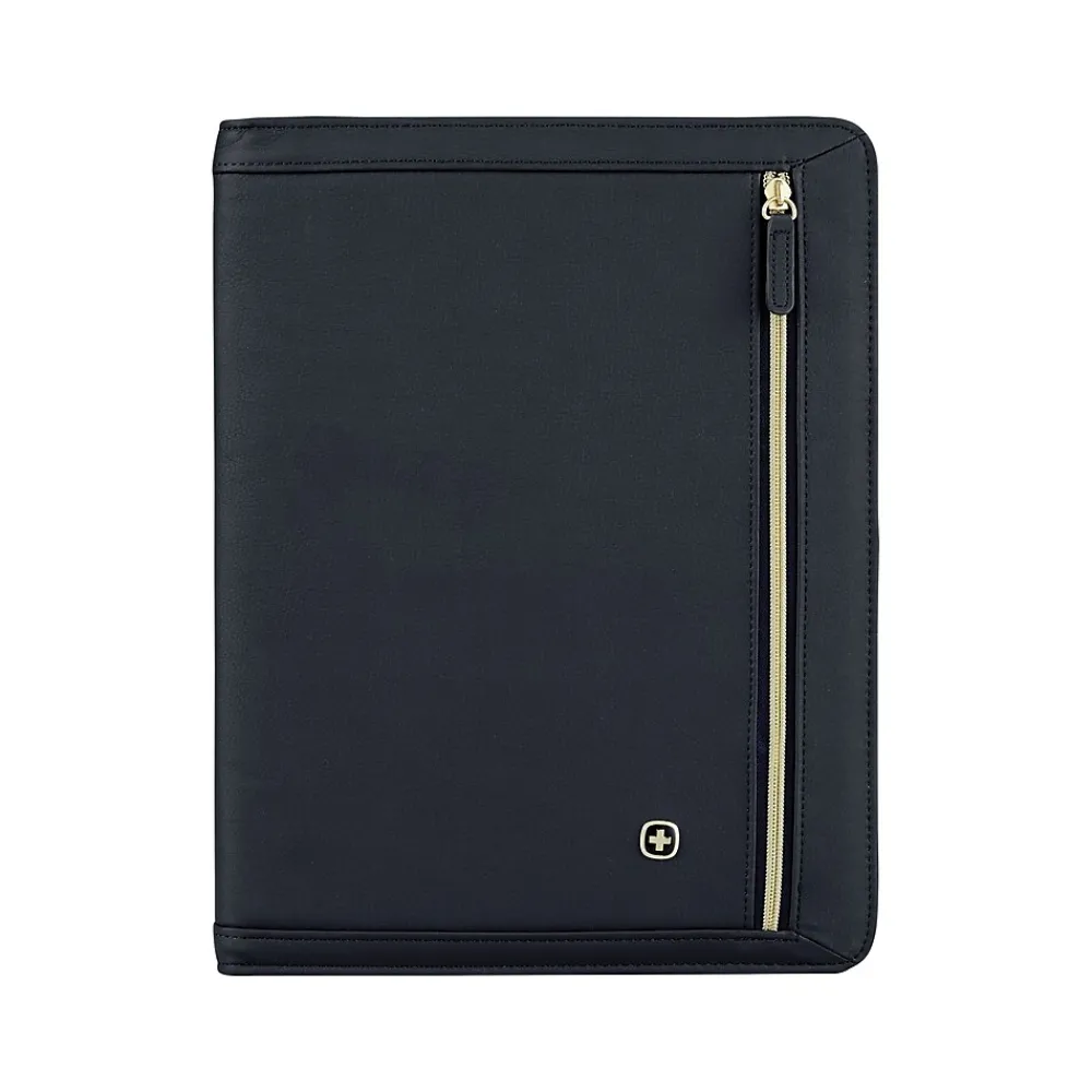 Amelie Polyester Padfolio with Zipper Closure, Navy (601565)<Wenger