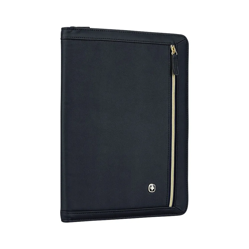 Amelie Polyester Padfolio with Zipper Closure, Navy (601565)<Wenger