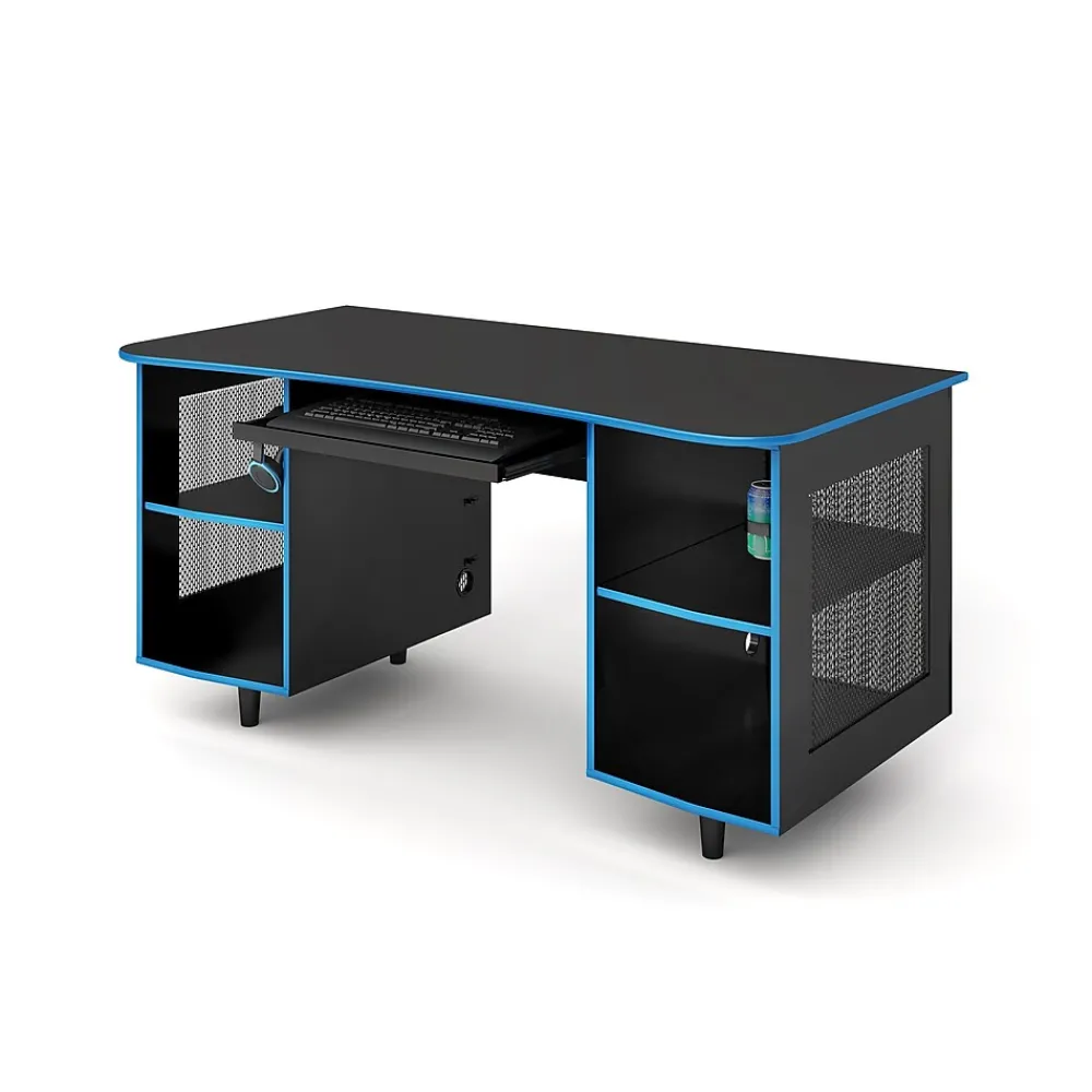 Computer Desks*Whalen Emergent Gaming 60"W Computer Desk, Black (SPUS-EGDB)