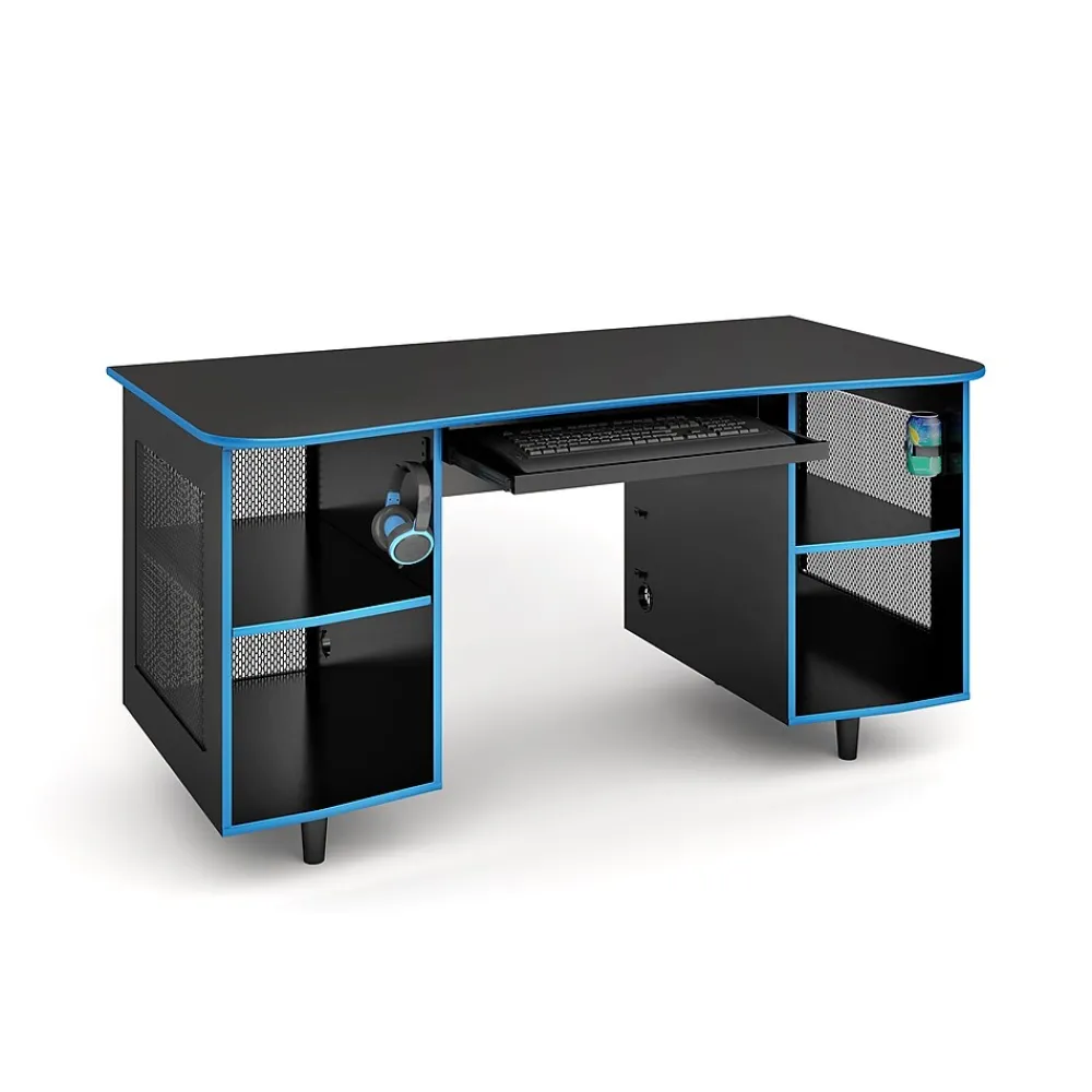 Computer Desks*Whalen Emergent Gaming 60"W Computer Desk, Black (SPUS-EGDB)