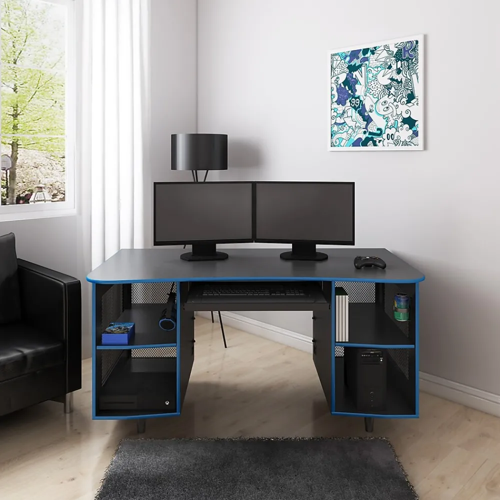 Computer Desks*Whalen Emergent Gaming 60"W Computer Desk, Black (SPUS-EGDB)