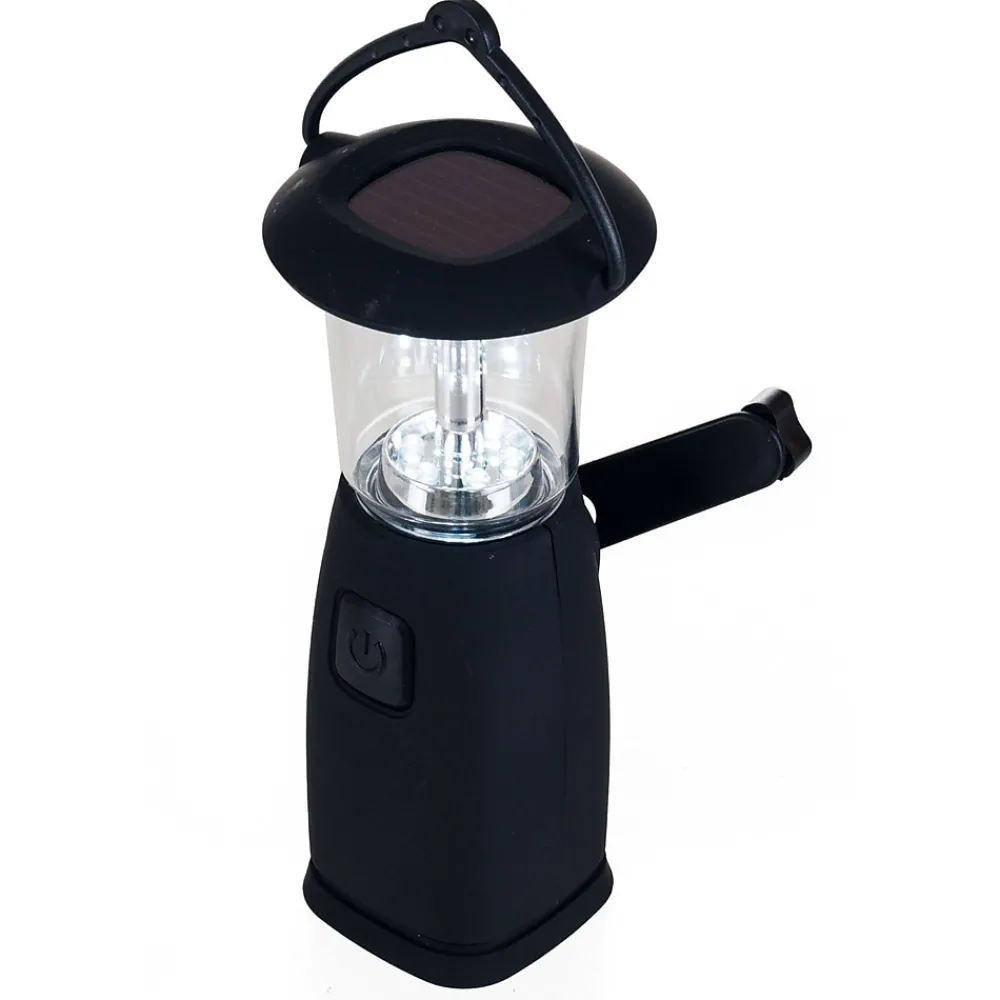 Whetstone ™ 6 LED Solar and Dynamo Powered Camping Lantern, Black