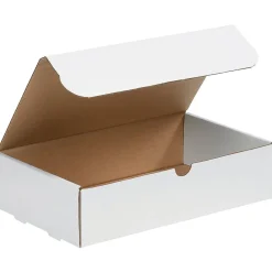Discount Partners Brand White Corrugated Mailers, 11" x 6-1/2" x 2-3/4", 50/Bundle