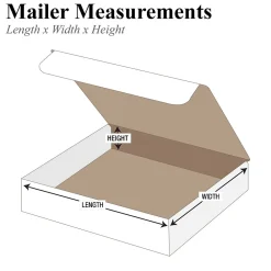 Sale SI Products White Literature Mailers 9" x 9" x 3", 50/Bundle