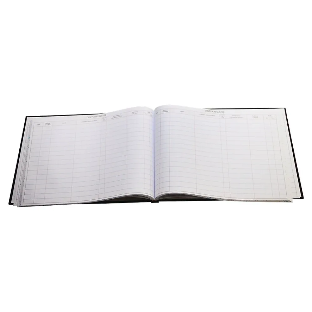 Accounting & Record Journals*Wilson Jones Visitor Book, 10 Columns, 12.25" x 9.5", Black, 208 Sheets/Book (S491)