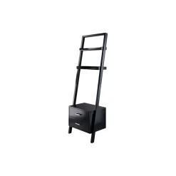 Bookcases*Winsome Bellamy 2-Shelf 69"H Leaning Bookcase, Black (29522)