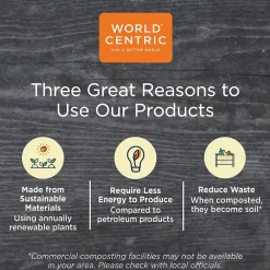 World Centric Fiber Trays, PLA Lined, PFAS Free, 8.2 x 5.7 x 0.7, Natural, 500/Carton
