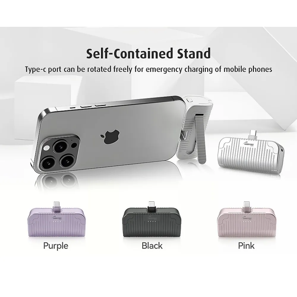 USB-C Power Bank, 5000 mAh, Black (WED02)<Worryfree Gadgets Sale