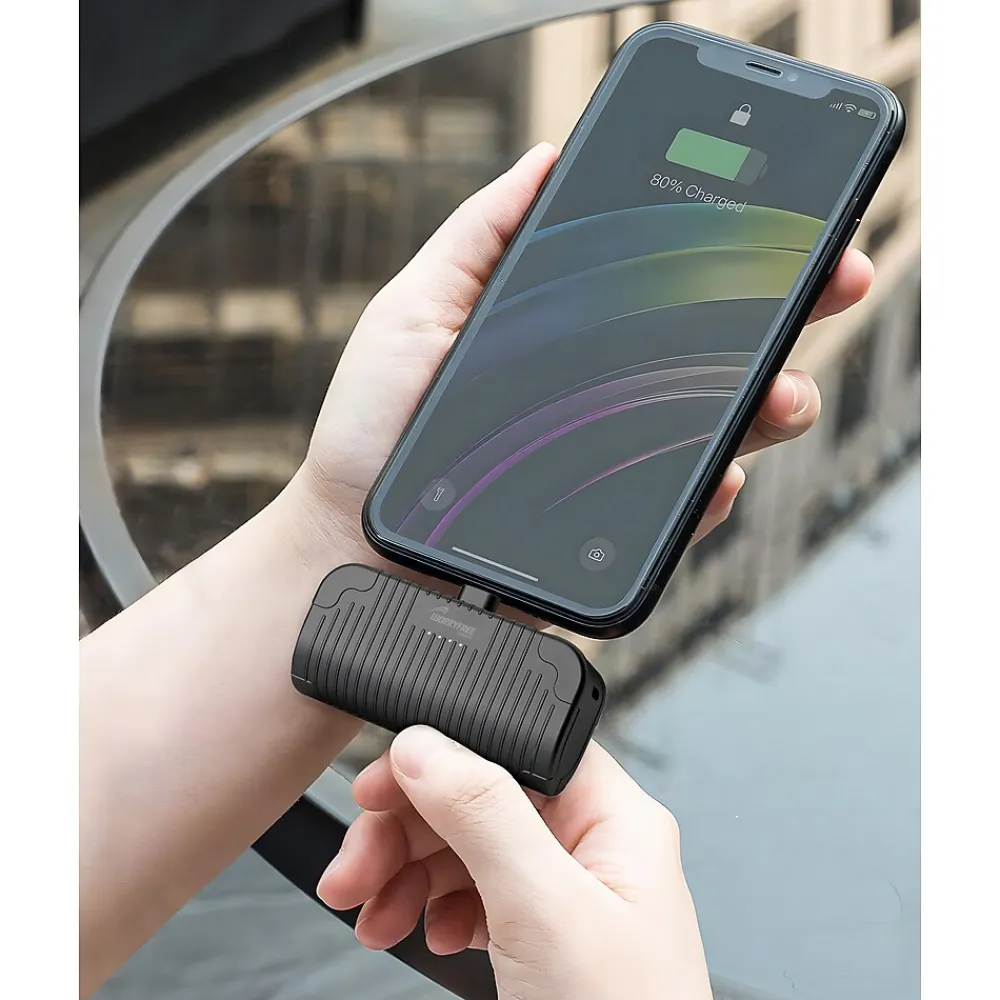 USB-C Power Bank, 5000 mAh, Black (WED02)<Worryfree Gadgets Sale