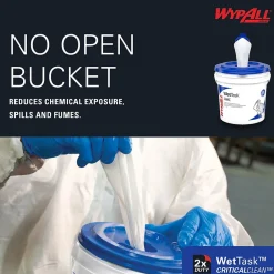 CriticalClean WetTask Fabric Cleaning Wipers, 12.5