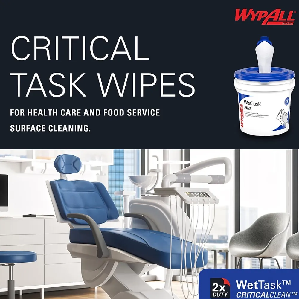 CriticalClean WetTask Disinfecting Wipes, Wipes/Container, 540/Carton (6471)<WypAll Sale
