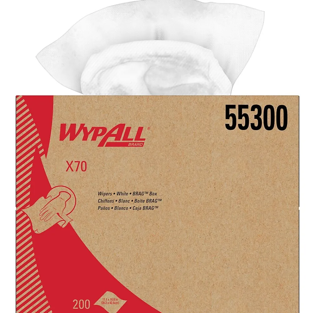 PowerClean X70 Cloths, 11.1" x 16.8", White, 200 Sheets/Box (55300)<WypAll Outlet