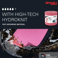 PowerClean X80 Cloth Cleaning Wipers, 16.8