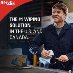 PowerClean X80 Fabric Cleaning Wipers, White, 475 Sheets/Roll, 475 Wipers/Box (41025)<WypAll New