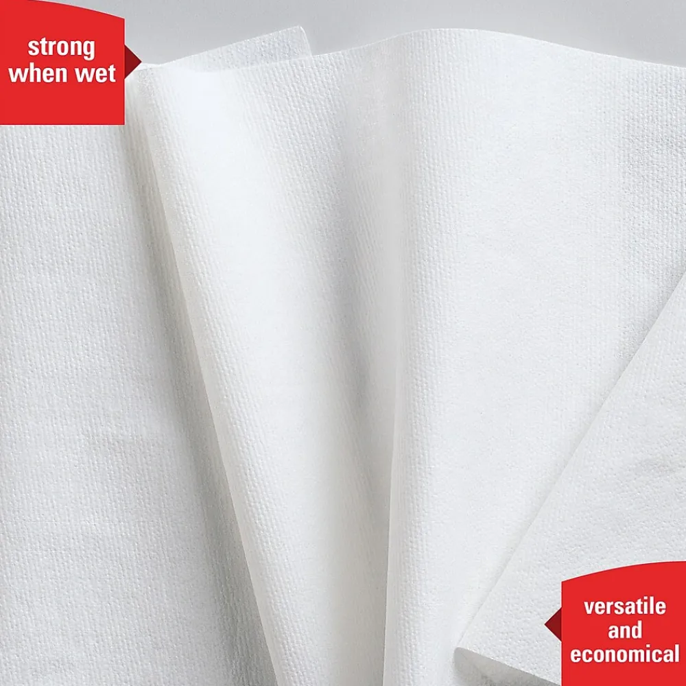 X50 Polyester Cleaning Wipers, 13.4" x 9.8", White, 1100 Sheets/Roll (35015)<WypAll Clearance