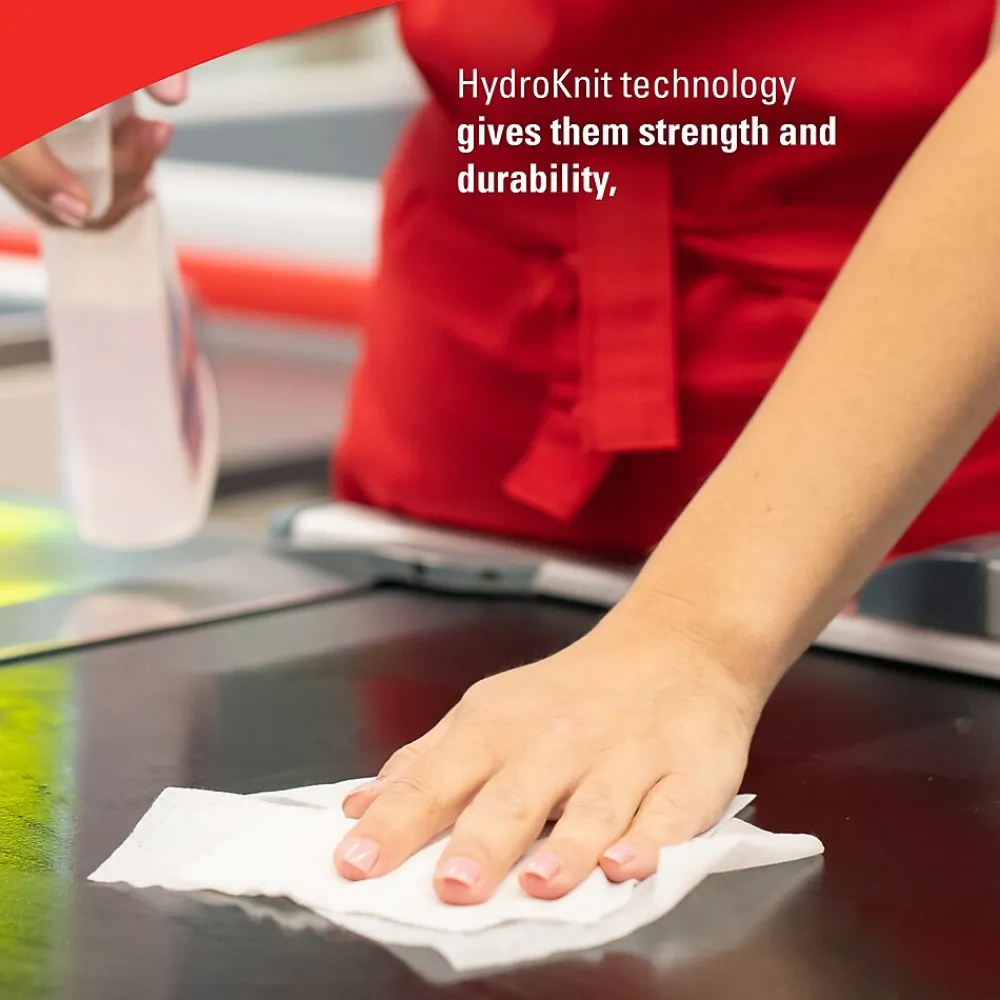 X50 Polyester Cleaning Wipers, 13.4" x 9.8", White, 1100 Sheets/Roll (35015)<WypAll Clearance