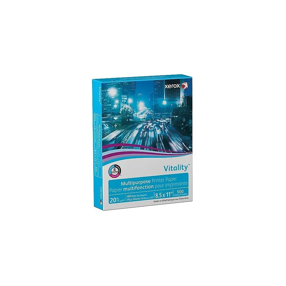 Multipurpose Paper*Xerox Vitality 8.5" x 11" Multipurpose Paper, 20 lbs., 92 Brightness, 500 Sheets/Ream (3R02047)