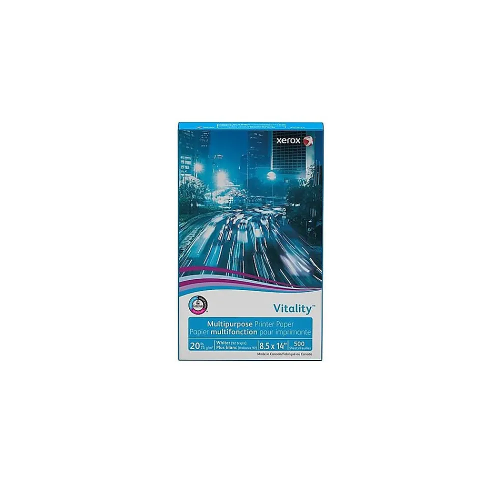 Multipurpose Paper*Xerox Vitality 8.5" x 14" Multipurpose Paper, 20 lbs., 92 Brightness, 500/Ream (3R02051)