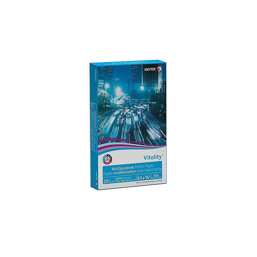 Multipurpose Paper*Xerox Vitality 8.5" x 14" Multipurpose Paper, 20 lbs., 92 Brightness, 500/Ream (3R02051)