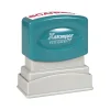 Stamps & Stamp Pads|Xstamper ECO-GREEN Pre-Inked Stamp, Scanned, Red Ink (036049)