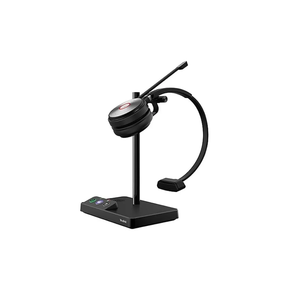 WH62 Wireless Active Noise Canceling Over-Ear Headset, Black (1308001C)<YeaLink Hot