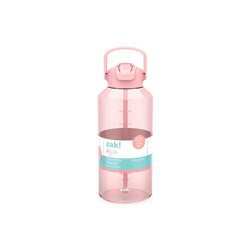 Zak! Liberty Plastic Water Bottle, 64 oz., Coral (2546-X270)