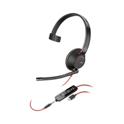 New Poly Blackwire 5210 Mono Headset, USB-C/3.5mm, UC Certified (8X230AA)